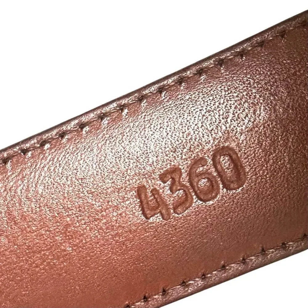 Torino  black leather calfskin brass buckle belt